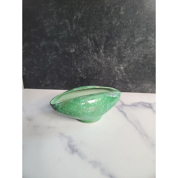 Italian Pottery Abstract Planter in Blue And Green Drip Vintage Mid Century - Picture 10 of 10